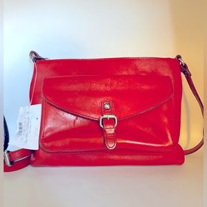 Patricia Nash Red Leather Crossbody Bag!